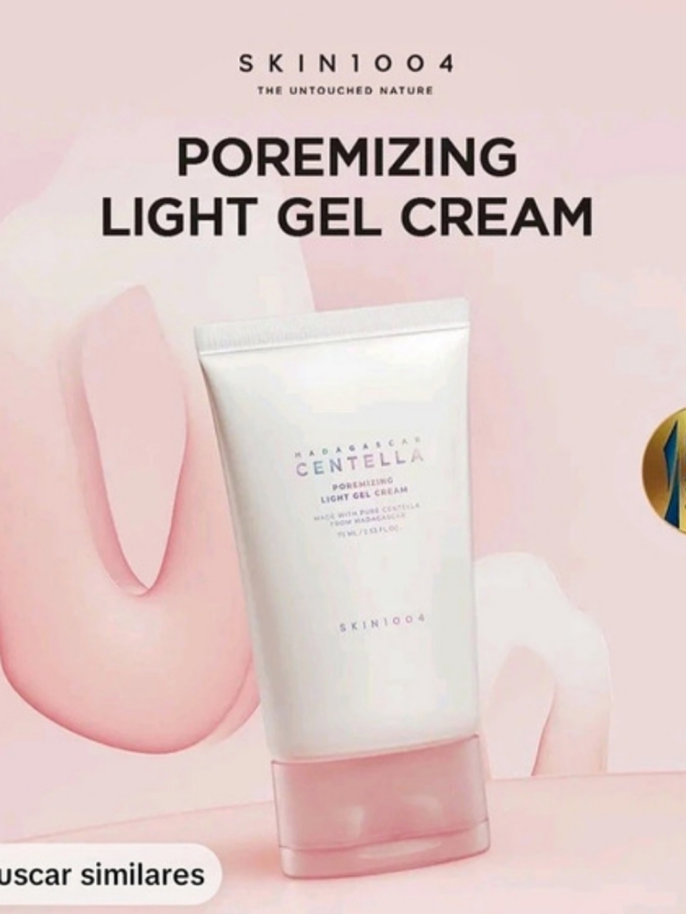 SKIN1004 Madagascar Centella Poremizing Light Gel Cream Moisturizer in White & P